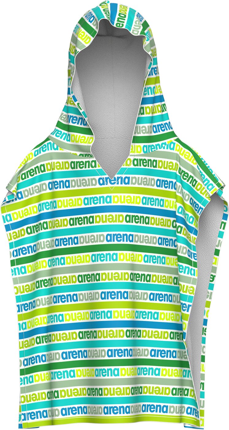 ARENA KIDS TERRY PONCHO NEON_YELLOW-BLACK 1