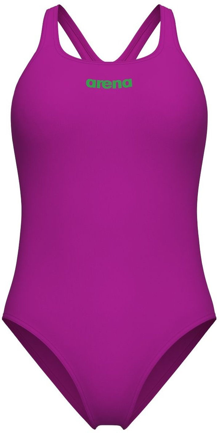 WOMEN'S TEAM SWIMSUIT SWIM PRO SOLID VERY FUCHSIA-TEAM GREEN 1