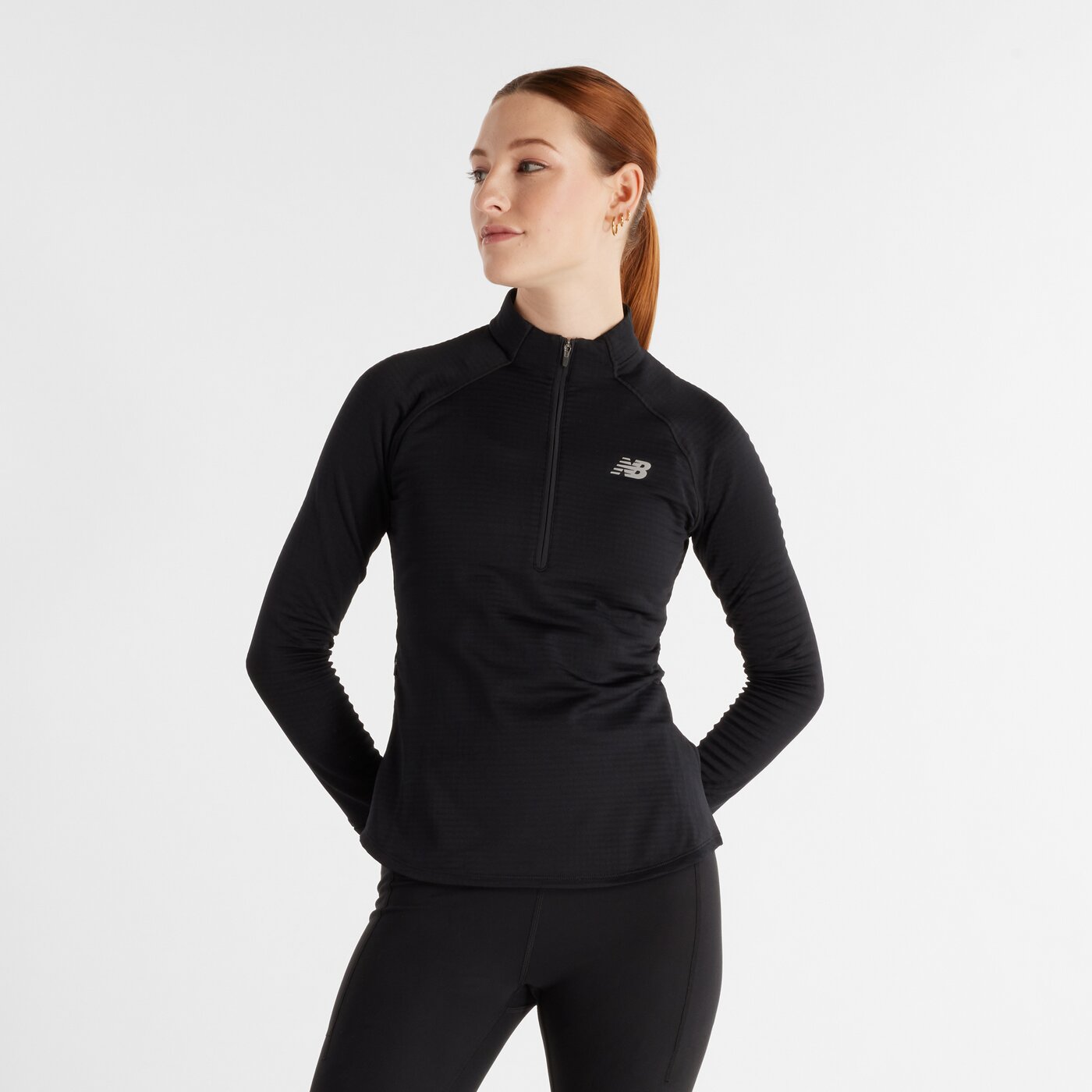 Athletics Heat Grid 1/2 Zip BK 1