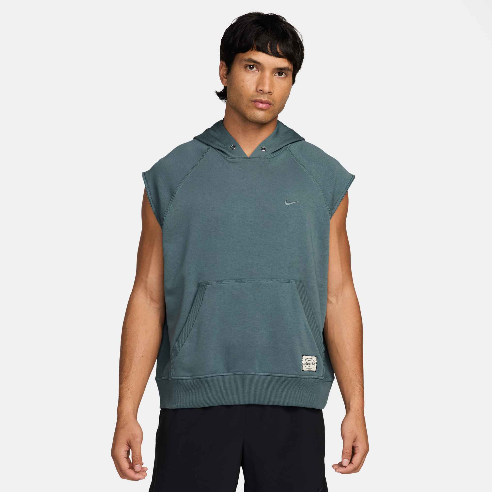 M NK DF NAC FLC SLVLS HOODIE MINERAL SLATE/WHITE 1