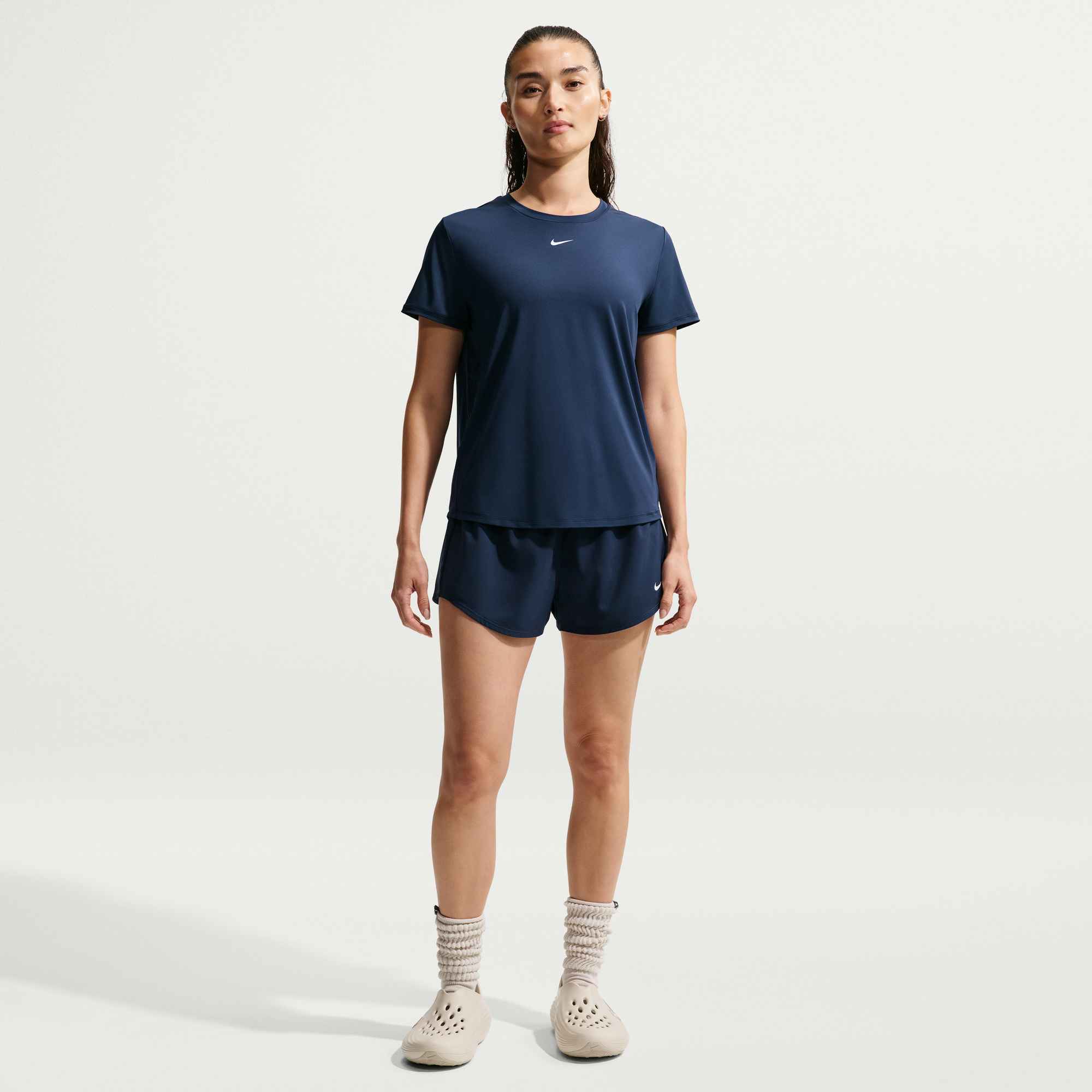 W NK ONE CLASSIC DF SS TOP MIDNIGHT NAVY/WHITE 1