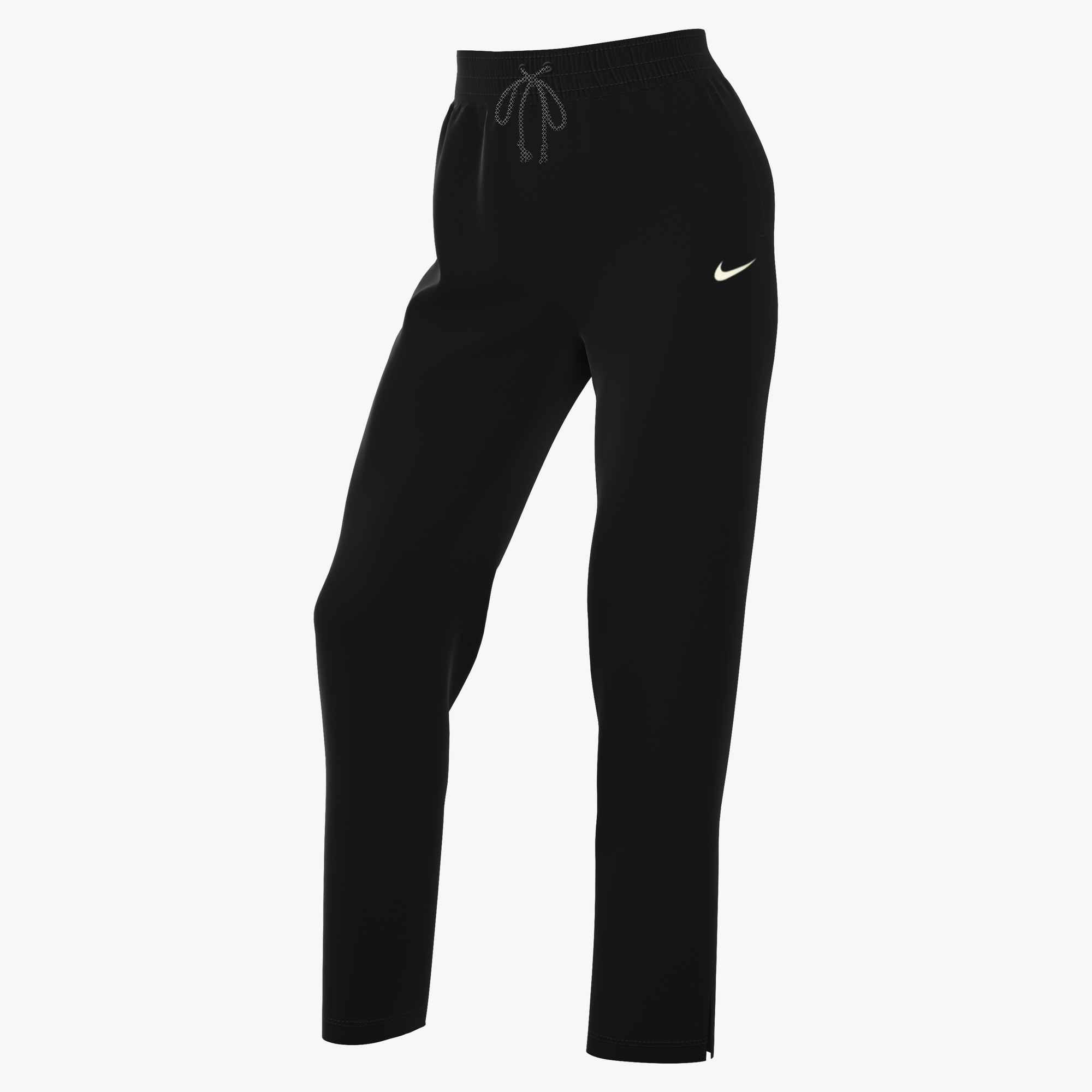 W NSW PHNX FLC HR PANT WIDE 2 BLACK/WHITE-BLACK 1