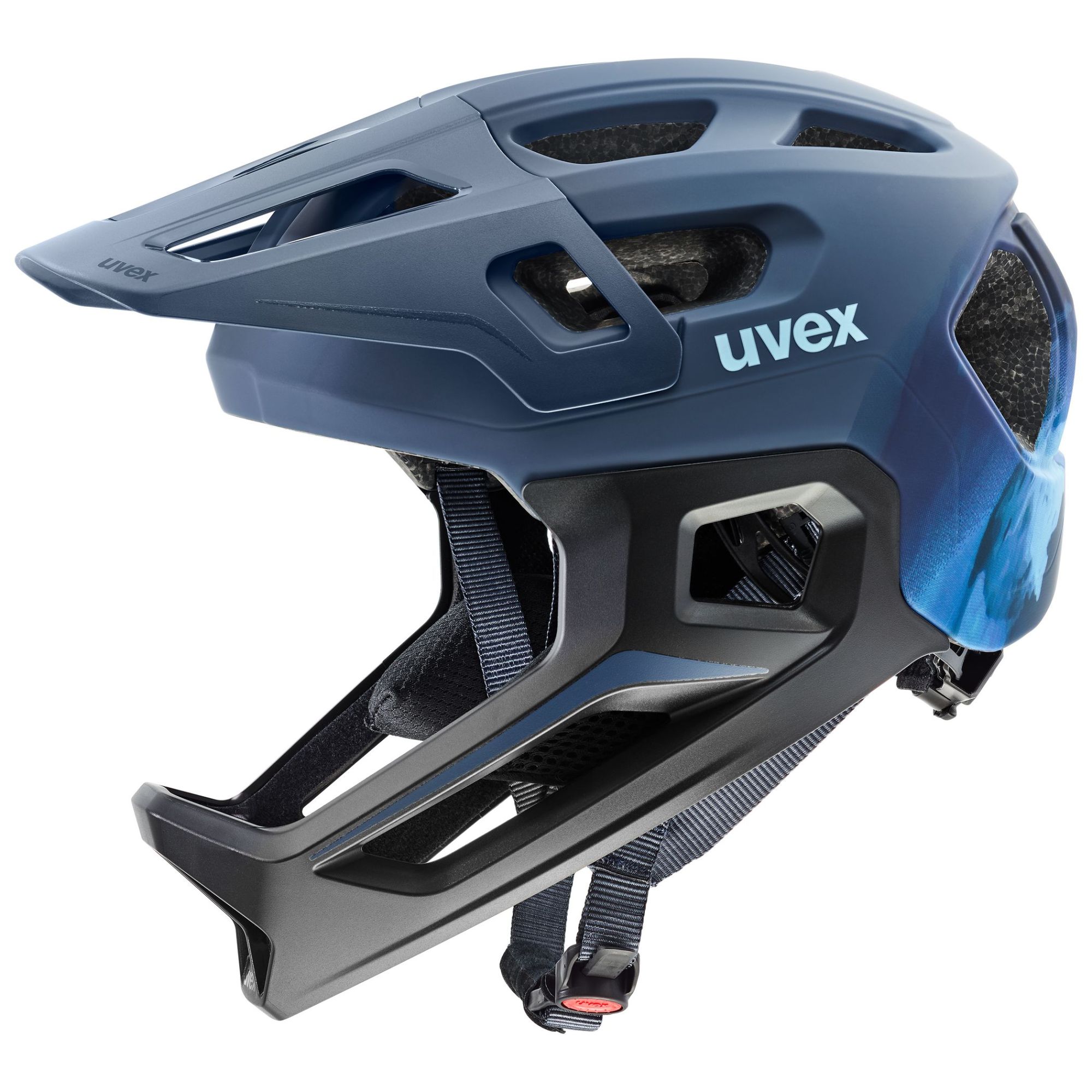 uvex react jr. fullface anthracite-red 1