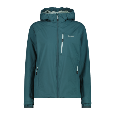 WOMAN JACKET FIX HOOD TREK GREEN 