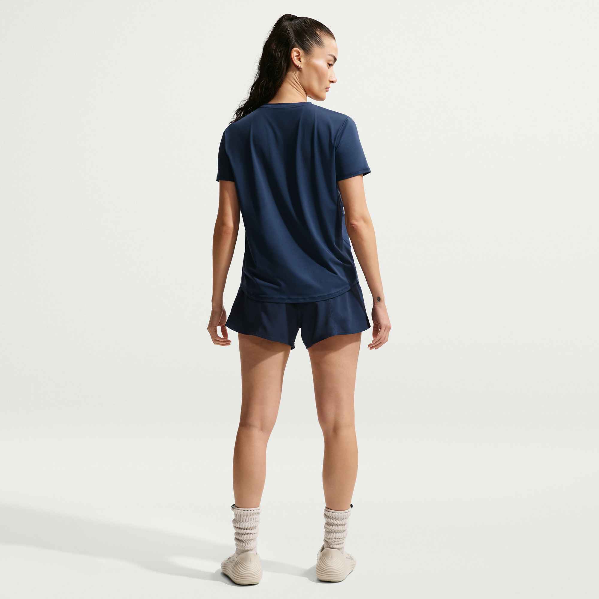 W NK ONE CLASSIC DF SS TOP MIDNIGHT NAVY/WHITE 2