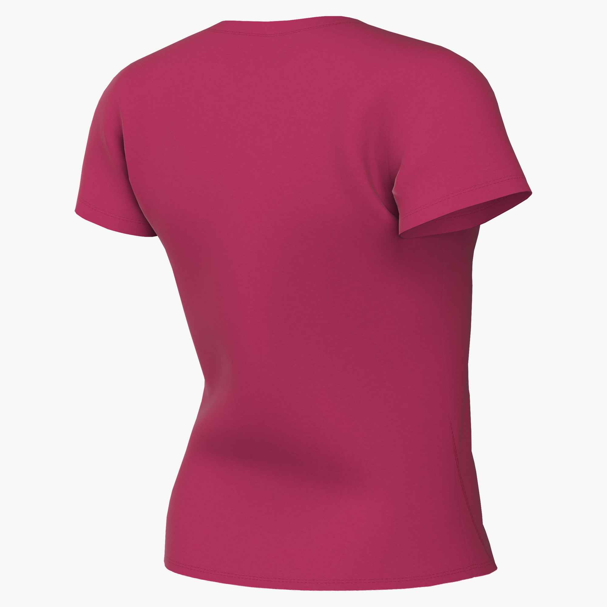 W NK ONE FTTD SS TOP RUSH PINK/WHITE 2