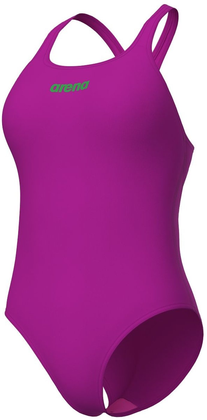 WOMEN'S TEAM SWIMSUIT SWIM PRO SOLID VERY FUCHSIA-TEAM GREEN 3