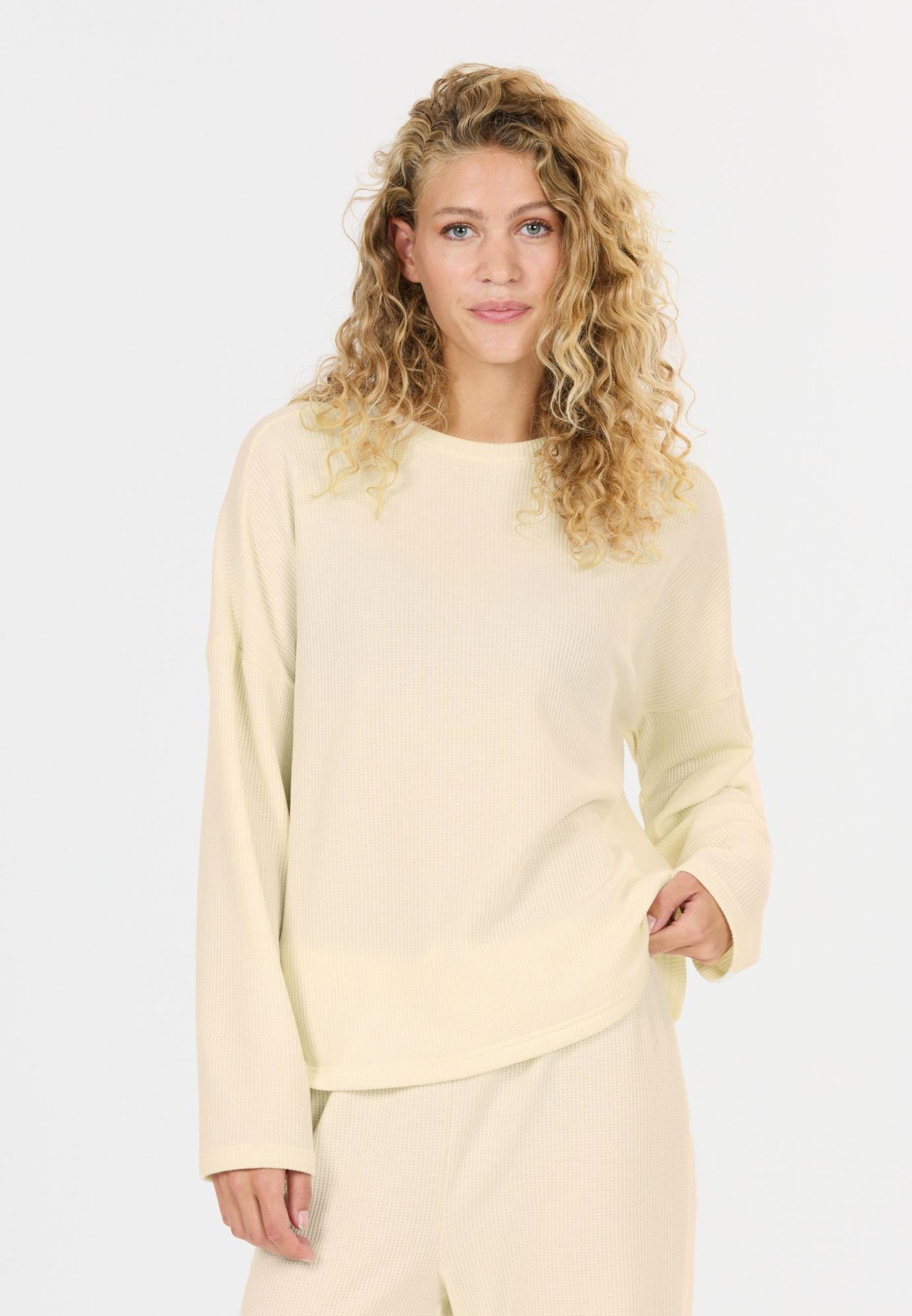 Cardall W Waffle Sweatshirt Vaporous Gray 3