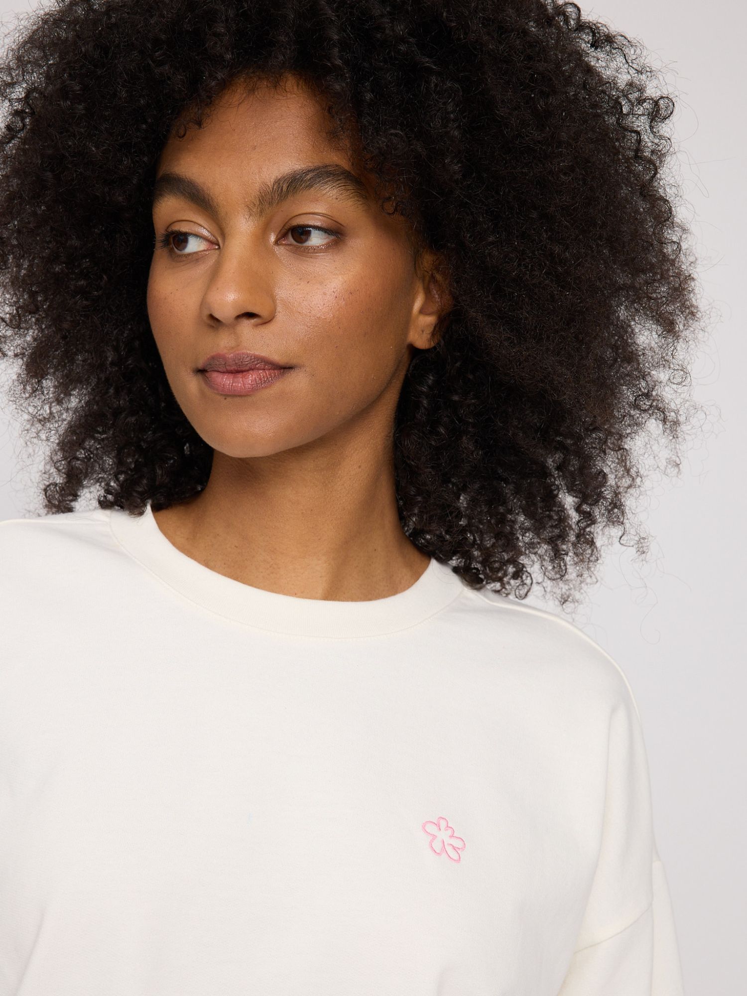 Back Print Sweatshirt offwhite/flowers 3