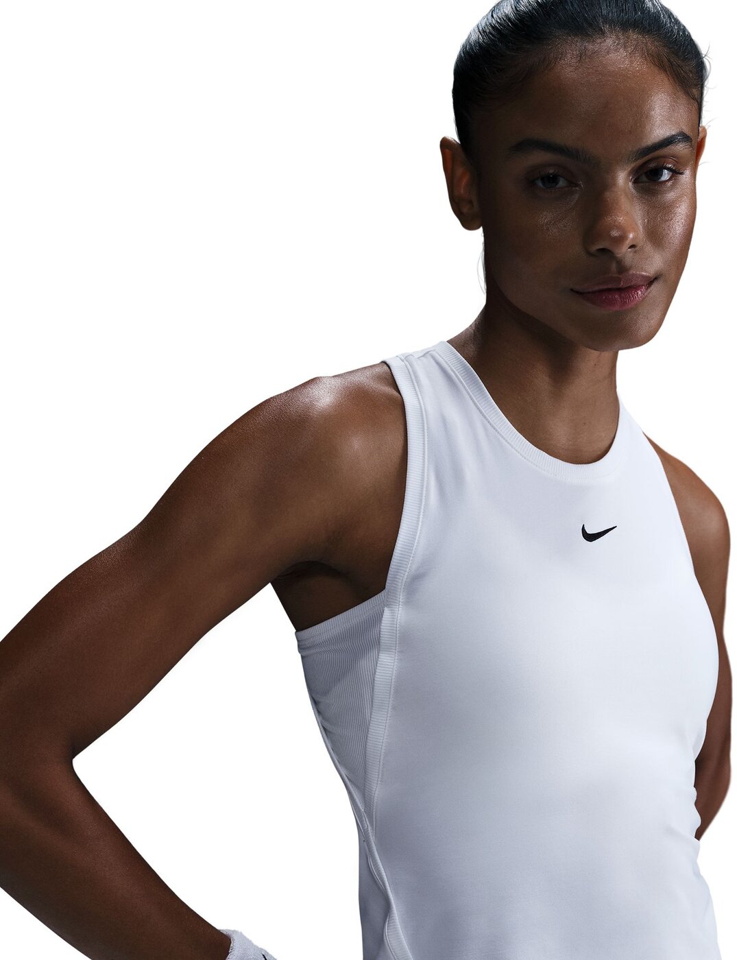 W NK DF VCTRY TANK 101 WHITE/BLACK 3