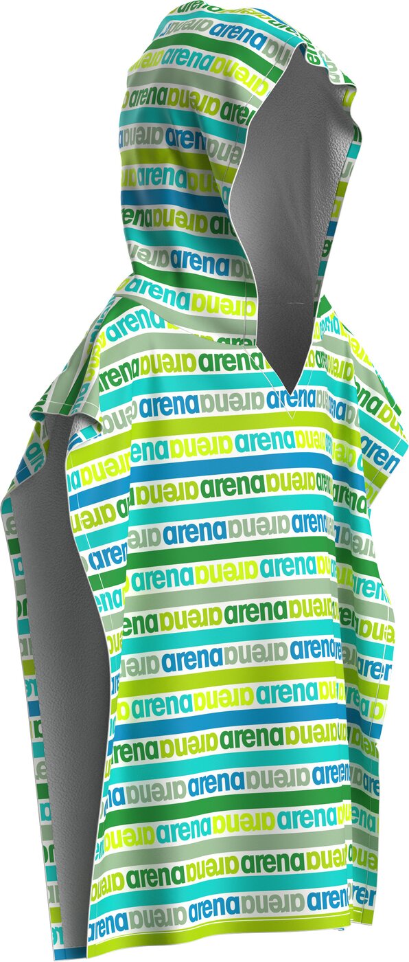 ARENA KIDS TERRY PONCHO NEON_YELLOW-BLACK 4