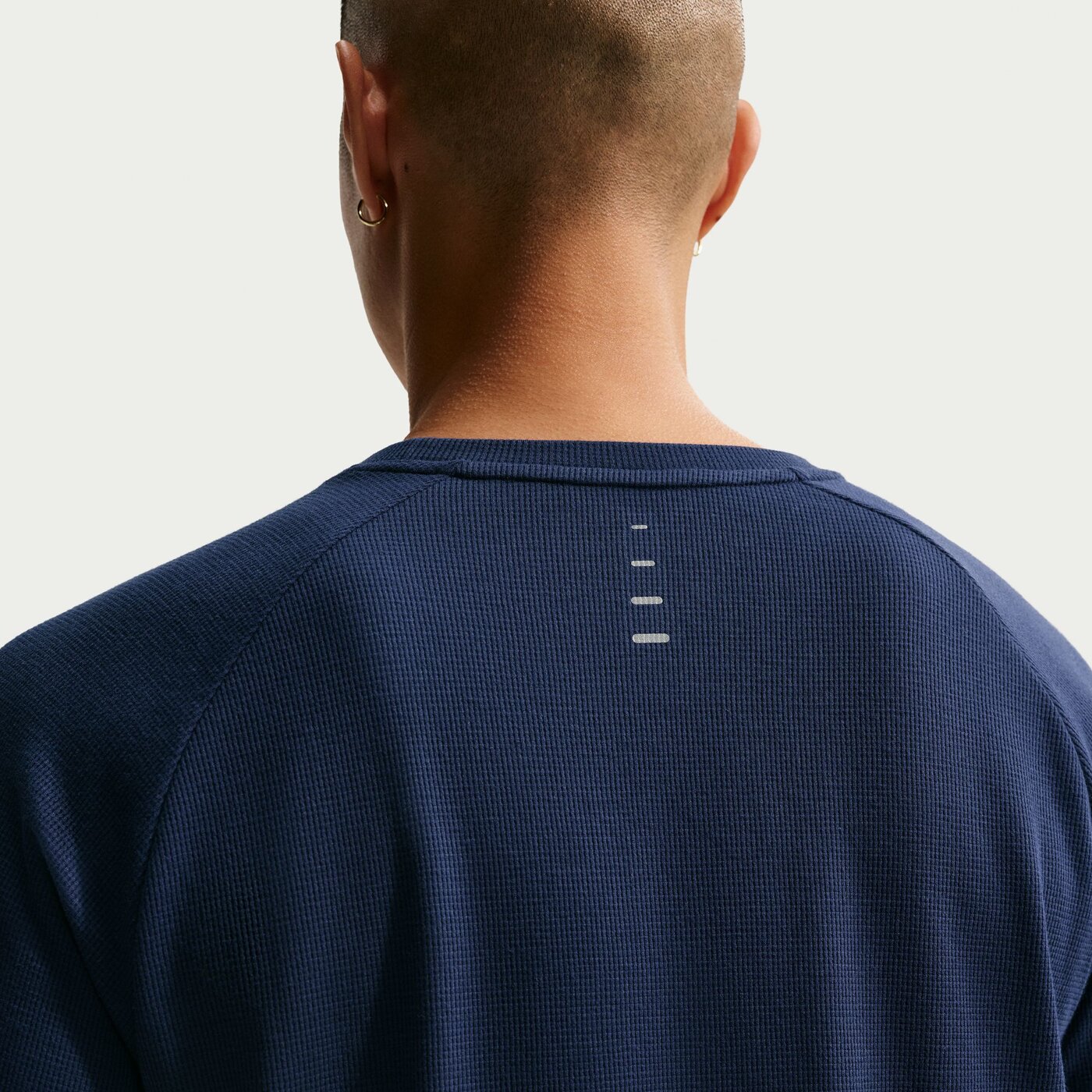 M NK DF STRIDE WAFFLE CREW 410 MIDNIGHT NAVY/MIDNIGHT NAV 4