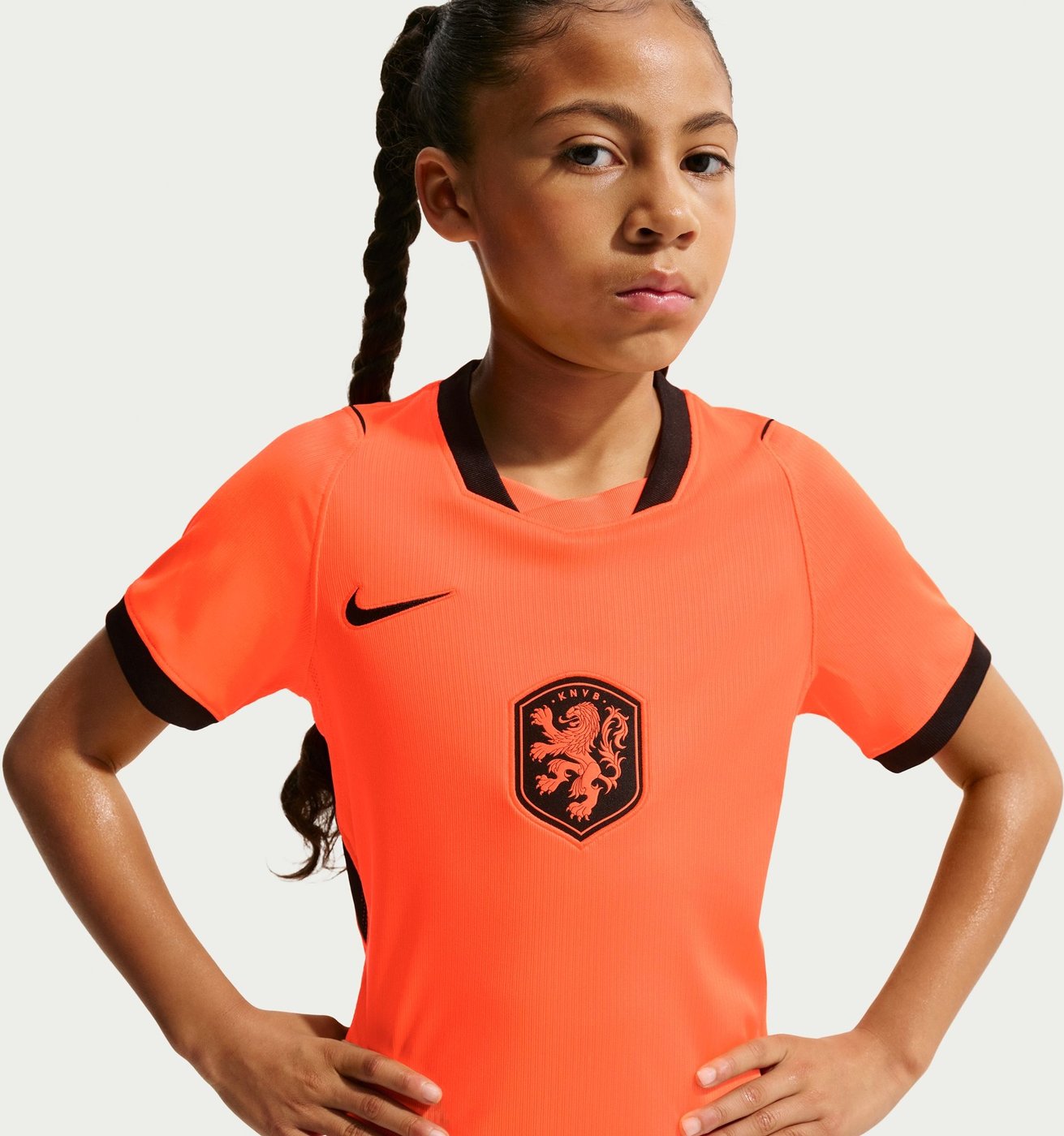 KNVB Y NK DF JSY SS STAD HM HYPER CRIMSON/BLACK 6